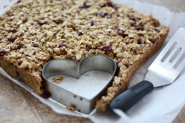 Warm & Sweet: Heart Shaped Craisin Baked Oatmeal for Special Mornings